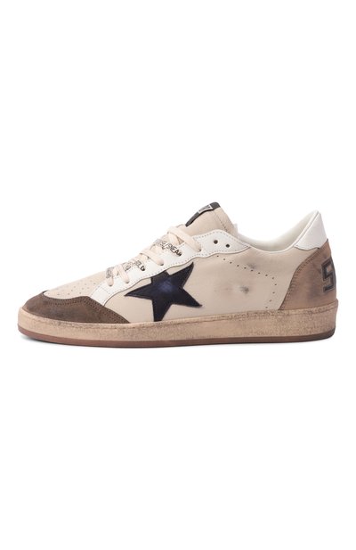Кожаные кеды ballstar GOLDEN GOOSE DELUXE BRAND кремового цвета по цене 68200 руб., арт. GMF00117.F008722, фото 3 Кожаные кеды ballstar GOLDEN GOOSE DELUXE BRAND, арт. GMF00117.F008722, фото 3