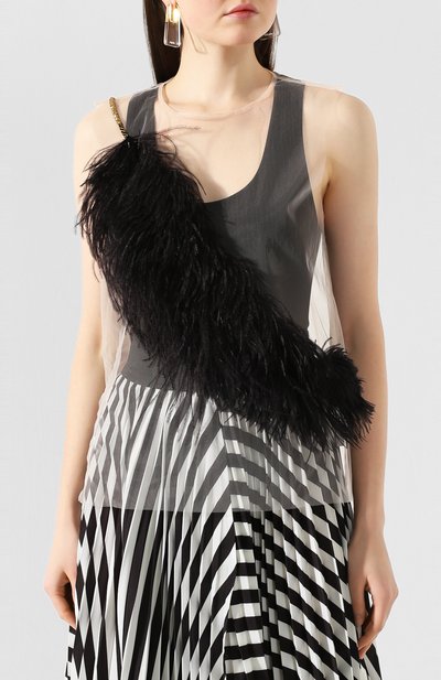 Топ с отделкой перьями DRIES VAN NOTEN, арт. 201-38632-9305, фото 3