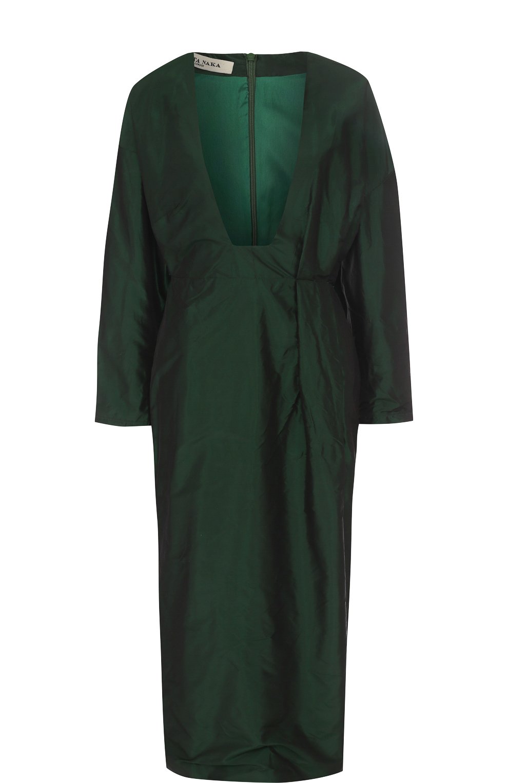 Шелковое платье-миди с глубоким v-образным вырезом TATA NAKA, арт. TN20000/TAFFETA, фото 1