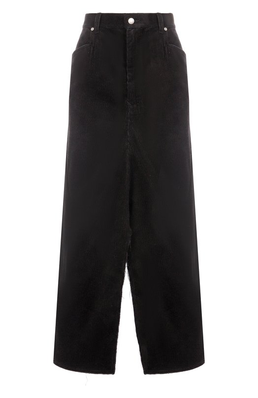 Вельветовая юбка Rick Owens RP02E4367/MLC9 Чёрный RP02E4367/MLC9