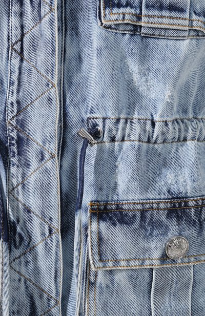 Джинсовый жилет с капюшоном BALMAIN, арт. RF08839/D048, фото 5