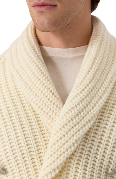 Шерстяной кардиган L.B.M. 1911 кремового цвета по цене 73250 руб., арт. 6385/59687, фото 5 Шерстяной кардиган L.B.M. 1911, арт. 6385/59687, фото 5