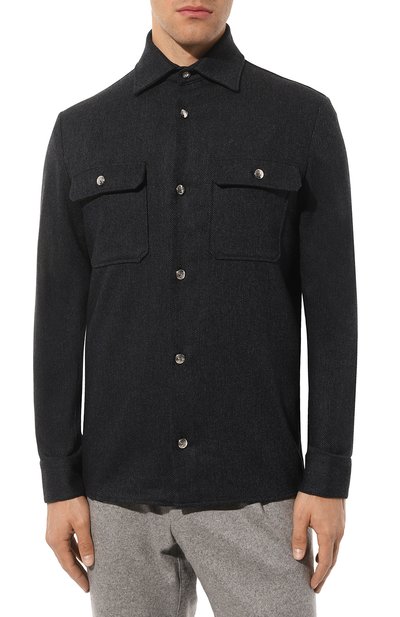 Куртка-рубашка из шерсти и кашемира MARCO PESCAROLO, арт. 0VER/4834, фото 3