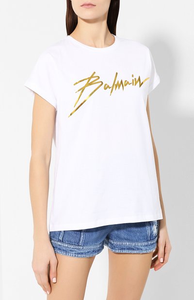 Хлопковая футболка BALMAIN, арт. RF21100/M065, фото 3