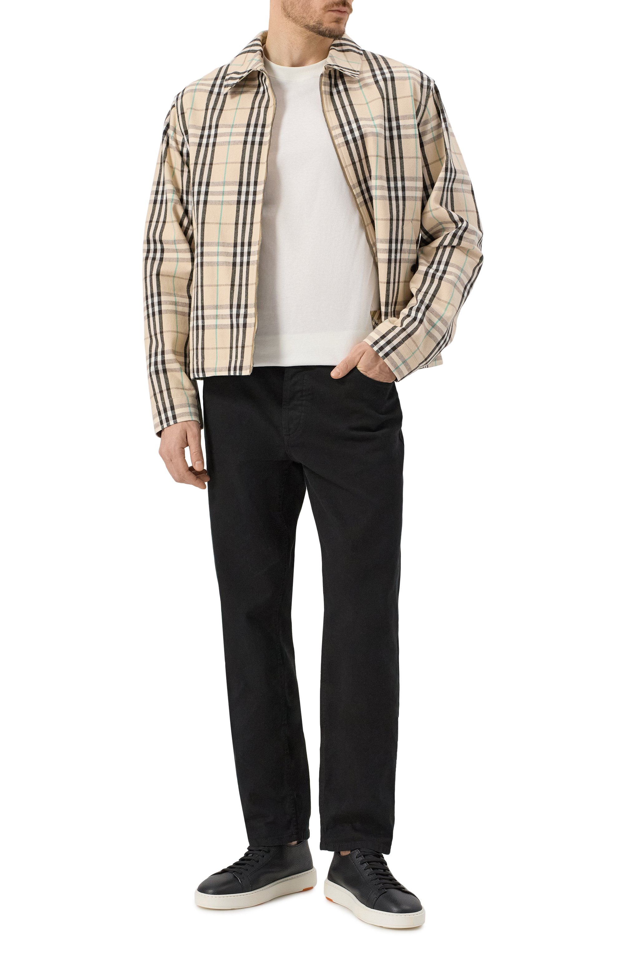 Хлопковая футболка BURBERRY кремового цвета по цене 47350 руб., арт. 8102254, фото 2 Хлопковая футболка BURBERRY, арт. 8102254, фото 2