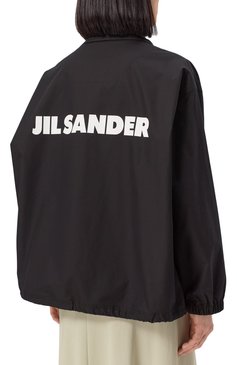 Женская хлопковая куртка JIL SANDER черного цвета, арт. J04AM0001-J45026 | Фото 4 (Материал внешний: Хлопок; Рукава: Длинные; Длина (верхняя одежда): Короткие; Кросс-КТ: Куртка, Легкие; Стили: Минимализм)