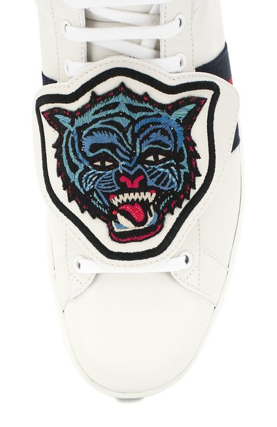 Высокие кожаные кеды ace с нашивками GUCCI, арт. 478194/D0PV0, фото 5