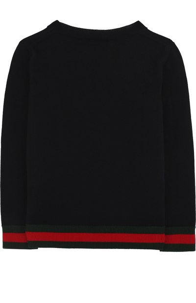 Хлопковый пуловер с контрастными манжетами GUCCI, арт. 457711/X3F43, фото 2