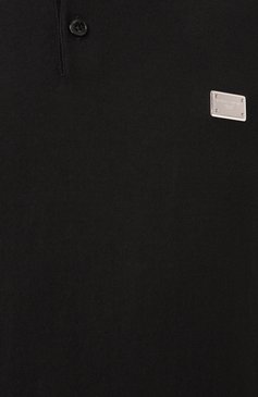 Мужское хлопковое поло DOLCE & GABBANA черного цвета, арт. GXZ02T/JBCE9 | Фото 6 (Рукава: Короткие; Драгоценные камни: Проставлено; Длина (для топов): Стандартные; Материал сплава: Проставлено; Принт: Без принта; Стили: Кэжуэл; Застежка: Пуговицы; Кросс-КТ: Трикотаж; Материал внешний: Хлопок)