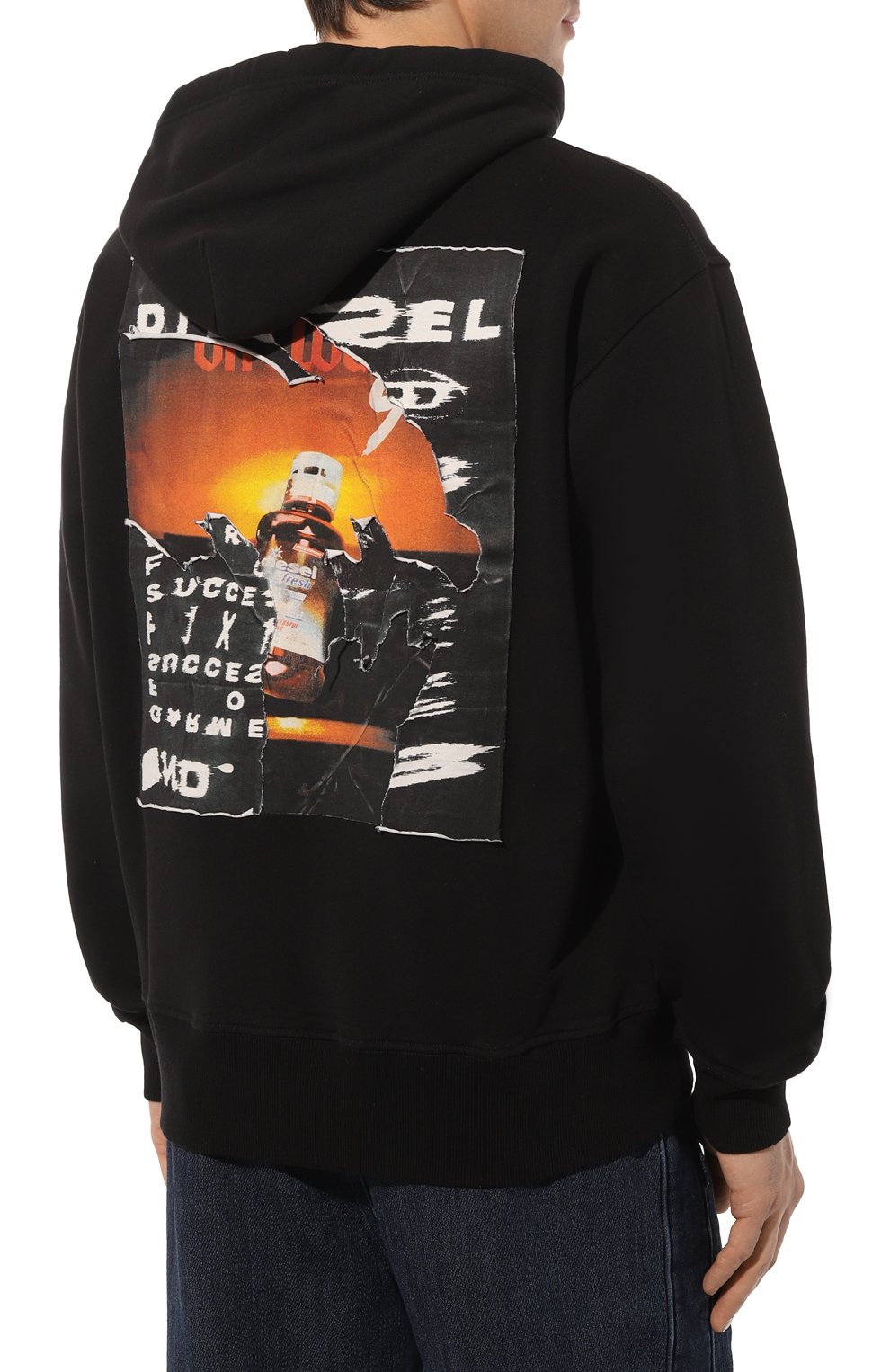 Хлопковое худи DIESEL, арт. A08528/0EJAA, фото 4
