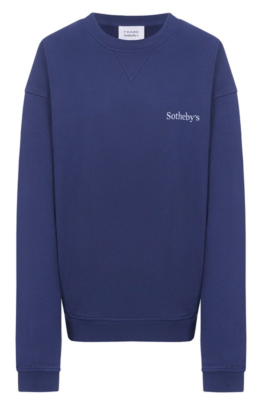 Хлопковый свитшот FRAME x Sotheby's Frame Denim ME25JSS002 Синий ME25JSS002