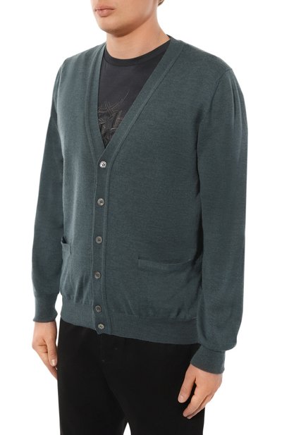 Шерстяной кардиган GRAN SASSO бирюзового цвета по цене 28250 руб., арт. 58150/14201, фото 3 Шерстяной кардиган GRAN SASSO, арт. 58150/14201, фото 3