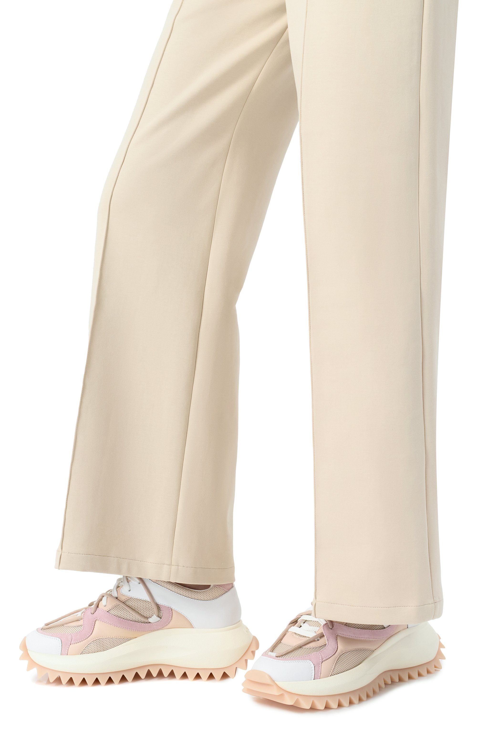 Комбинированные кроссовки running double laces VIC MATIE светло-розового цвета по цене 41650 руб., арт. 1G3202D_D22BQETI12, фото 3 Комбинированные кроссовки running double laces VIC MATIE, арт. 1G3202D_D22BQETI12, фото 3