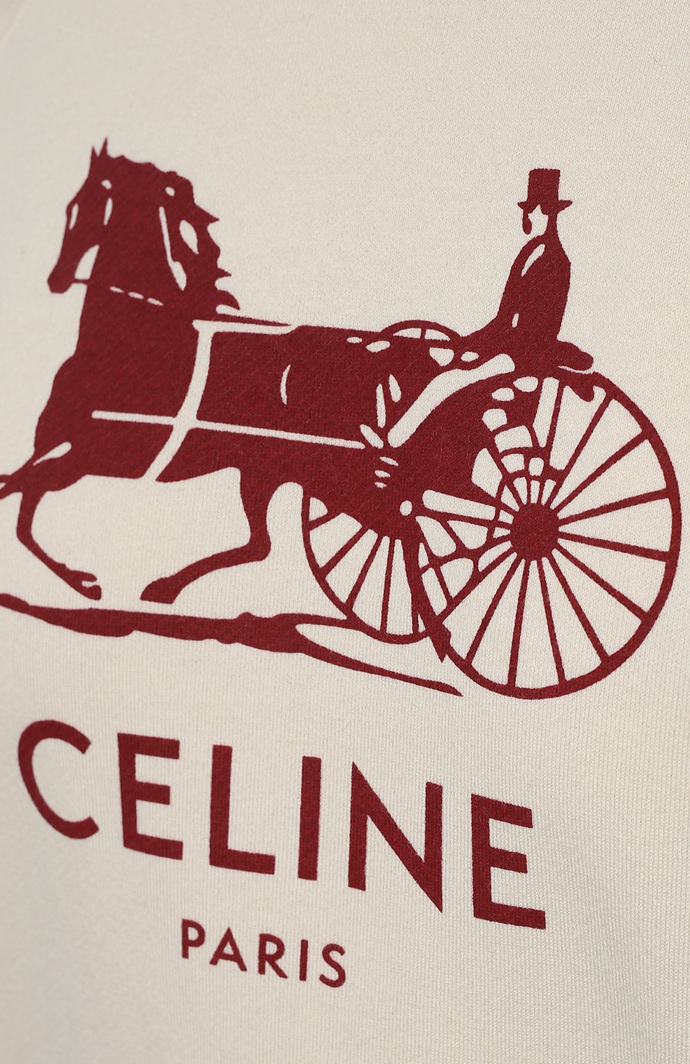 Свитшот из хлопка и кашемира CELINE кремового цвета по цене 81800 руб., арт. 2Y247450I, фото 5 Свитшот из хлопка и кашемира CELINE, арт. 2Y247450I, фото 5
