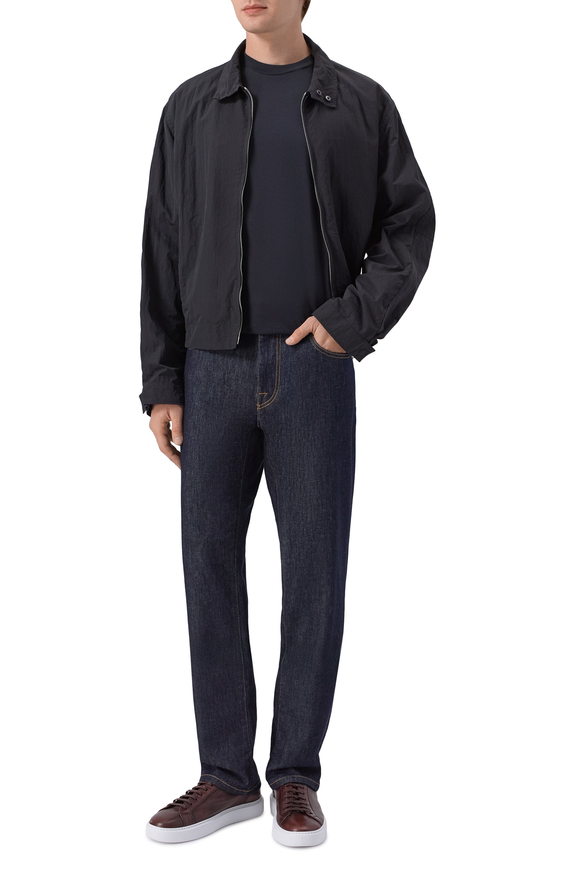 Хлопковый лонгслив CORNELIANI черного цвета по цене 20800 руб., арт. 28G570/2A25022, фото 2 Хлопковый лонгслив CORNELIANI, арт. 28G570/2A25022, фото 2