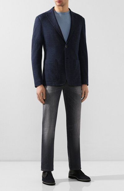 Хлопковый пиджак CANALI темно-синего цвета по цене 53150 руб., арт. W0147/WJ01622, фото 2 Хлопковый пиджак CANALI, арт. W0147/WJ01622, фото 2