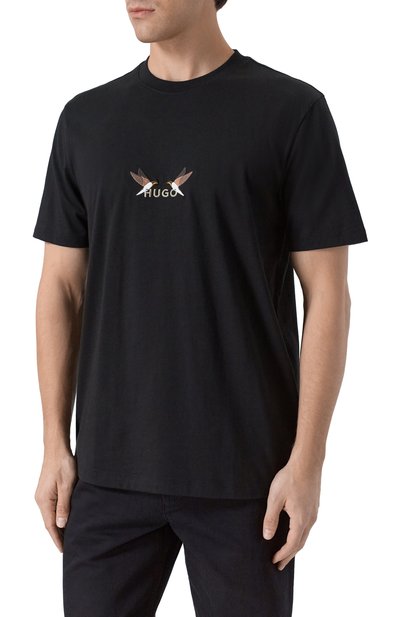 Хлопковая футболка HUGO, арт. 50549154, фото 3