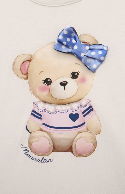 Хлопковый лонгслив MONNALISA, арт. 39D611, фото 3