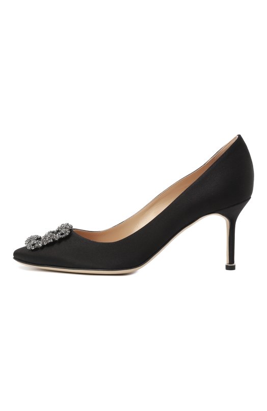 Текстильные туфли Hangisi 70 Manolo Blahnik 9XX-0662/SAT Чёрный  9XX-0662/SAT Фото 4