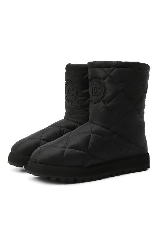 Текстильные сапоги Dolce & Gabbana A70165/AQ075 Чёрный A70165/AQ075