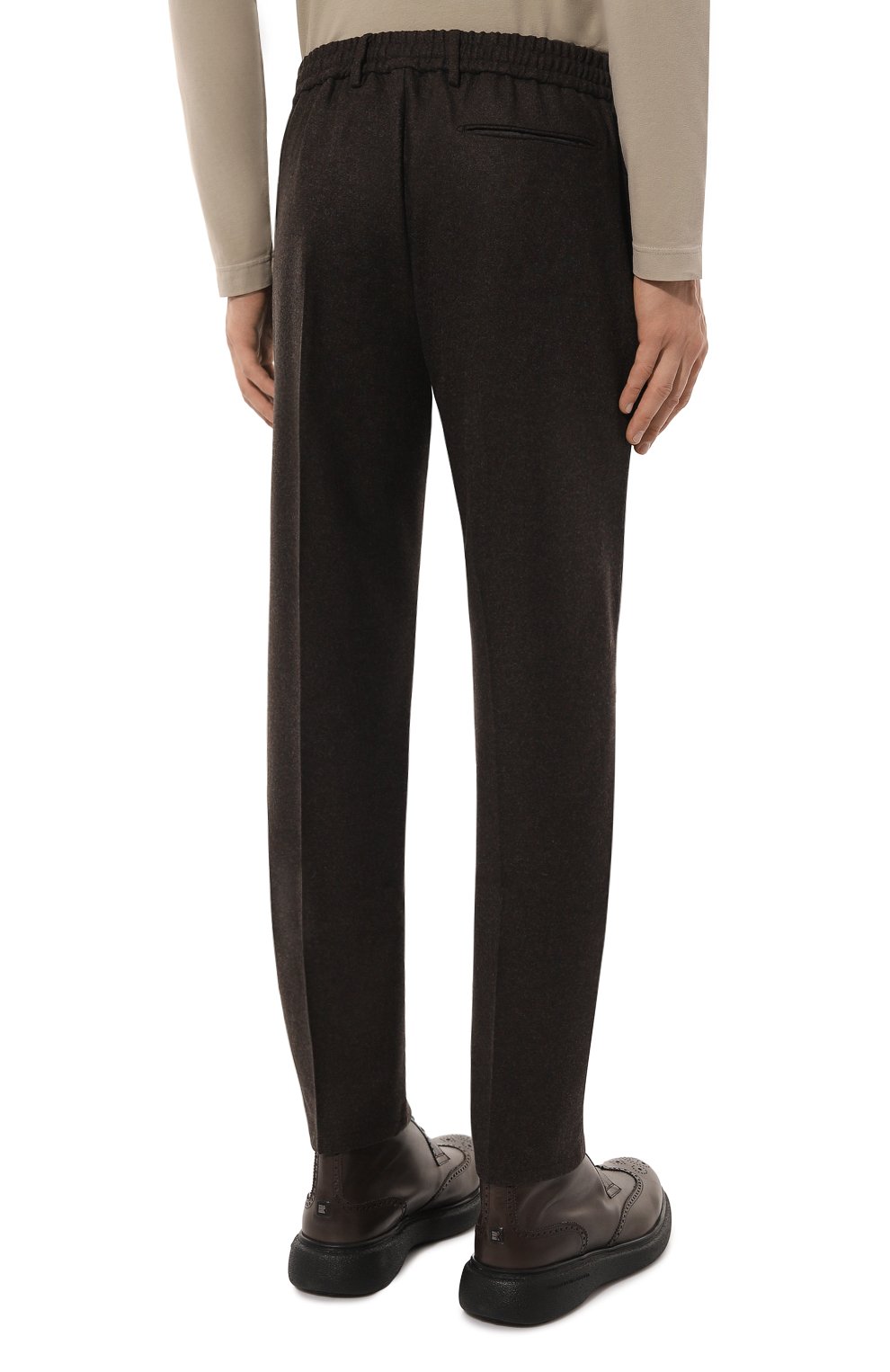 Шерстяные брюки BERWICH темно-коричневого цвета по цене 45950 руб., арт. SPIAGGIA ALC/VB1504, фото 4 Шерстяные брюки BERWICH, арт. SPIAGGIA ALC/VB1504, фото 4