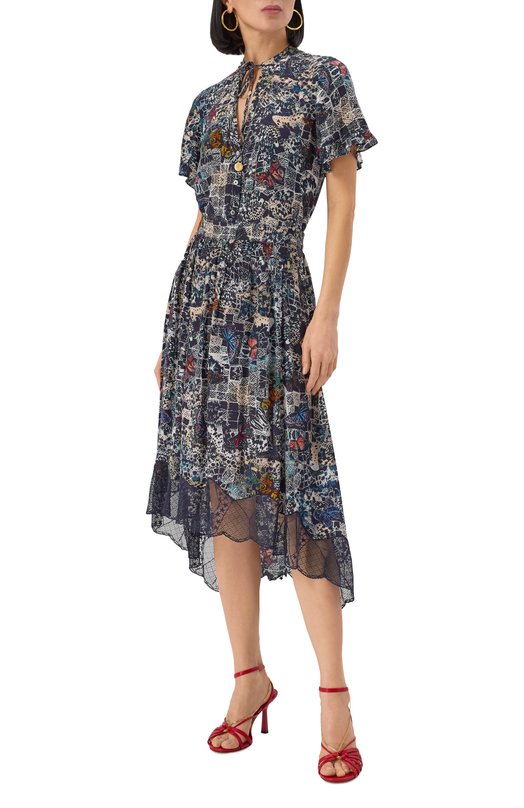 Юбка из вискозы Zadig and Voltaire WWSK01578 Разноцветный  WWSK01578 Фото 2