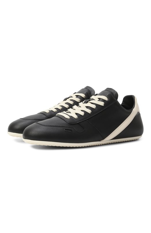 Кожаные кроссовки Concordians Rick Owens RU02E1889/LC0 Чёрный RU02E1889/LC0