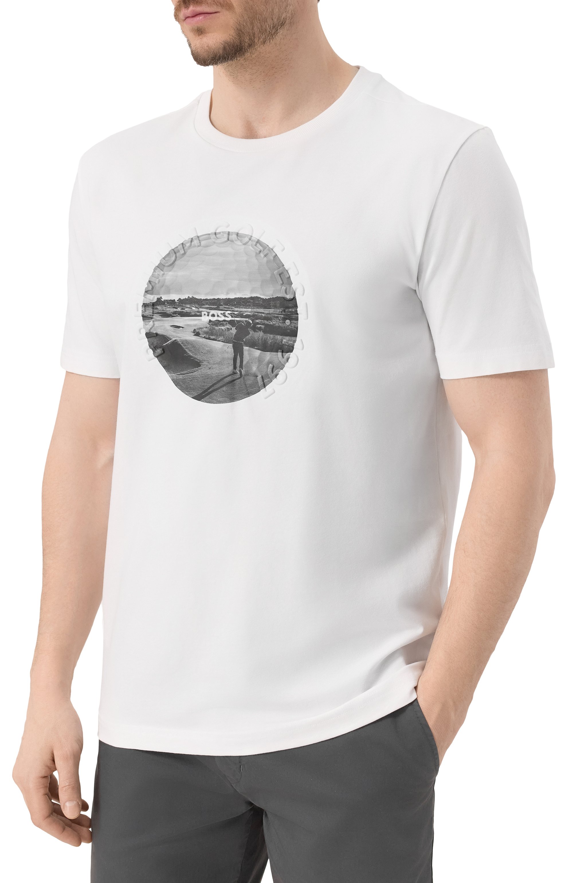 Хлопковая футболка BOSS GREEN, арт. 50537847, фото 3