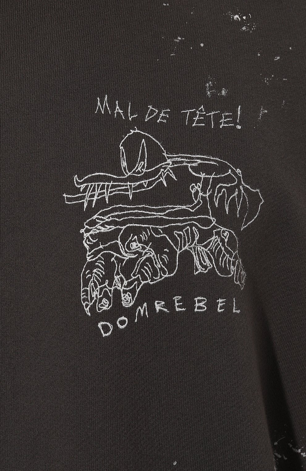 Хлопковый свитшот DOMREBEL темно-серого цвета по цене 37150 руб., арт. M MAL SWEATSHIRT/SWEATSHIRT, фото 5 Хлопковый свитшот DOMREBEL, арт. M MAL SWEATSHIRT/SWEATSHIRT, фото 5