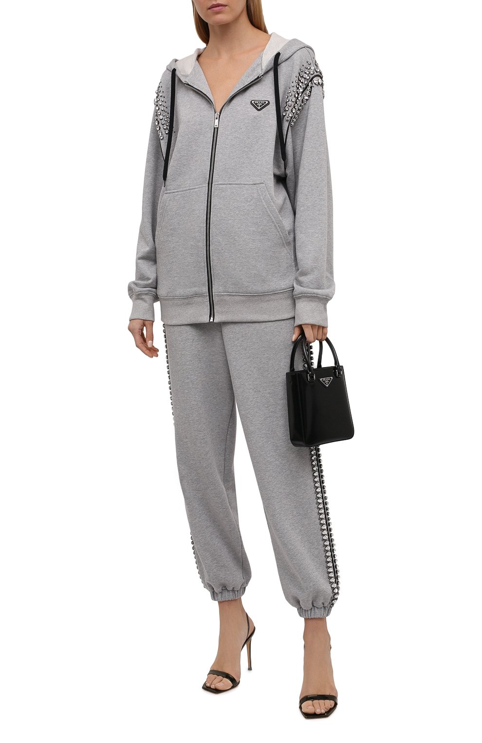 Хлопковые джоггеры PRADA, арт. 132358-1ZXU-F02PL-212, фото 2