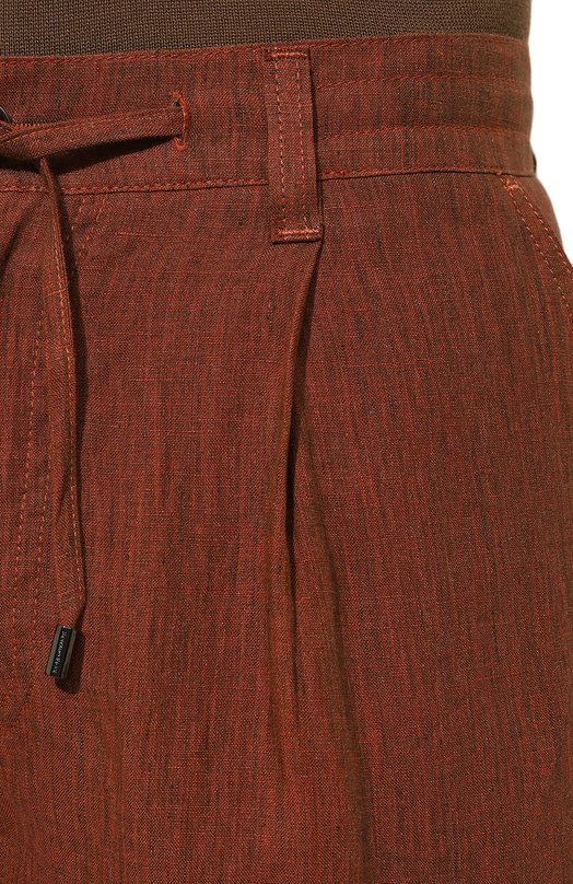 Льняные шорты Stefano Ricci MFT4102121/L0005Q Коричневый  MFT4102121/L0005Q Фото 5