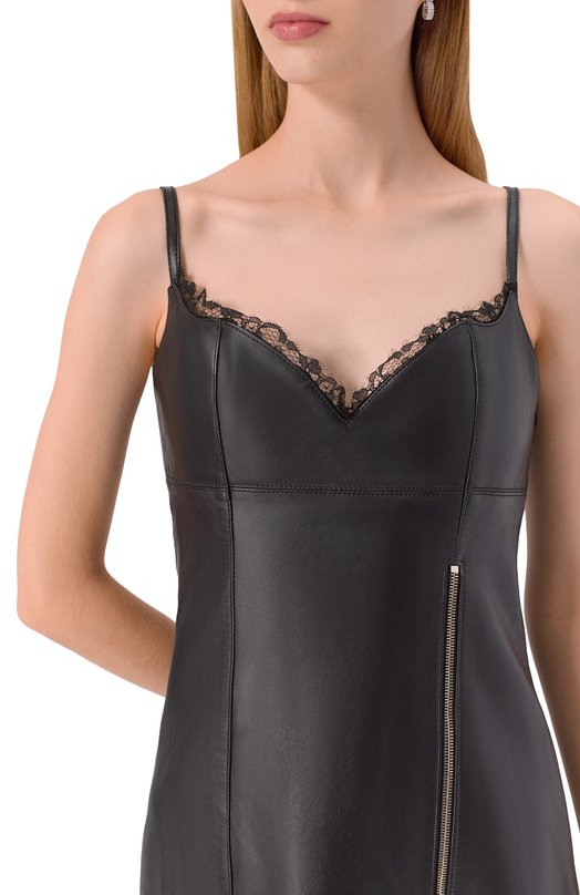 Кожаное платье Blumarine 2L084A Чёрный  2L084A Фото 5
