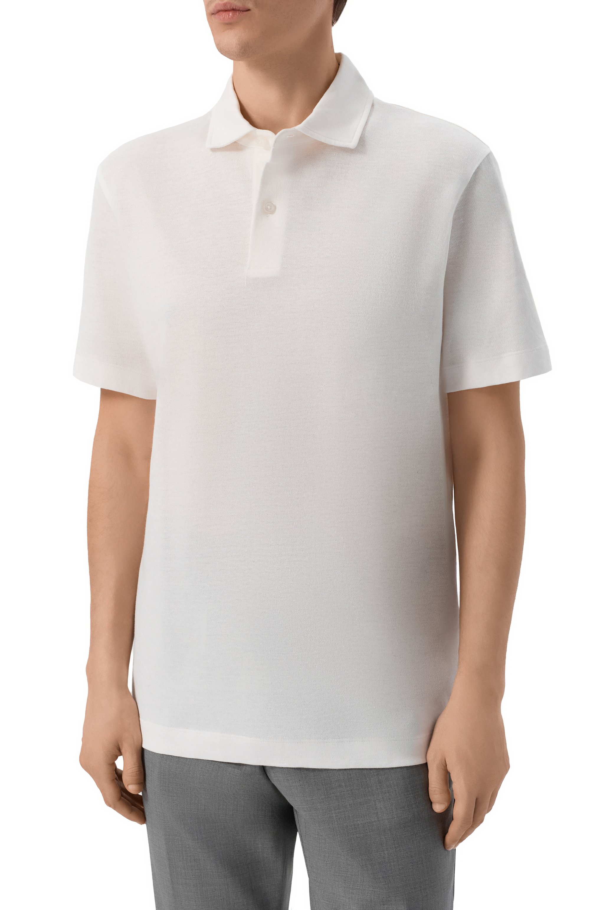 Поло изо льна и хлопка BOSS, арт. 50559147, фото 3