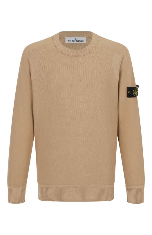 Хлопковый джемпер Stone Island K1S155100036-S00B5 Бежевый K1S155100036-S00B5