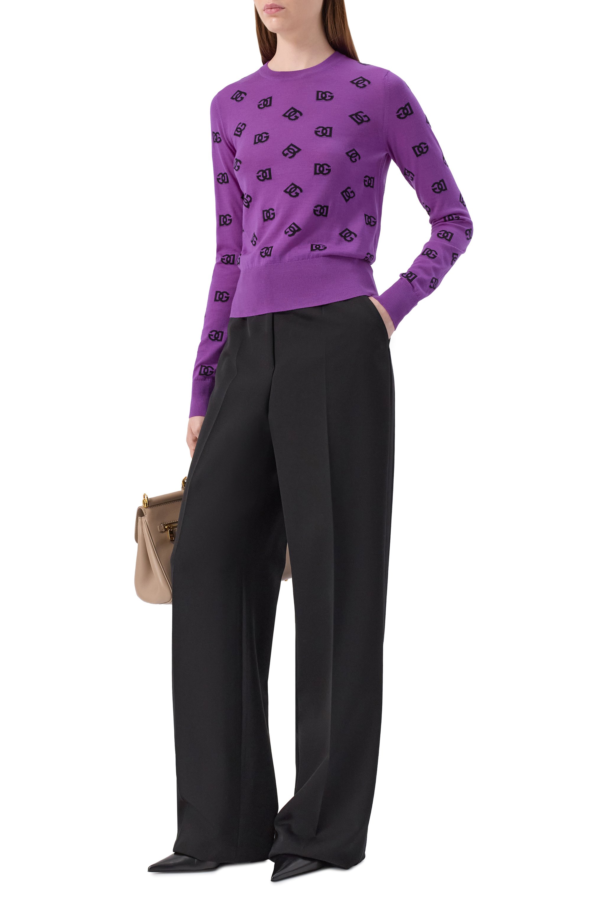 Пуловер из шерсти и шелка DOLCE & GABBANA, арт. FXJ34T/JGMB2, фото 2