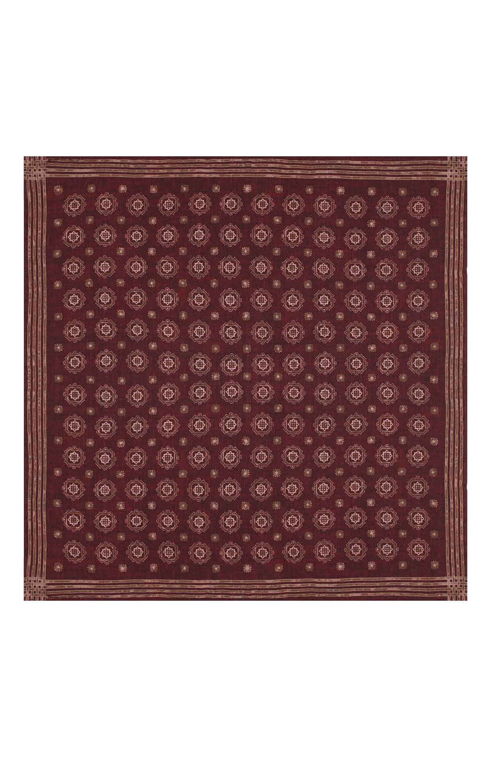 Шелковый платок BRUNELLO CUCINELLI бордового цвета по цене 18850 руб., арт. ML8370091, фото 3 Шелковый платок BRUNELLO CUCINELLI, арт. ML8370091, фото 3