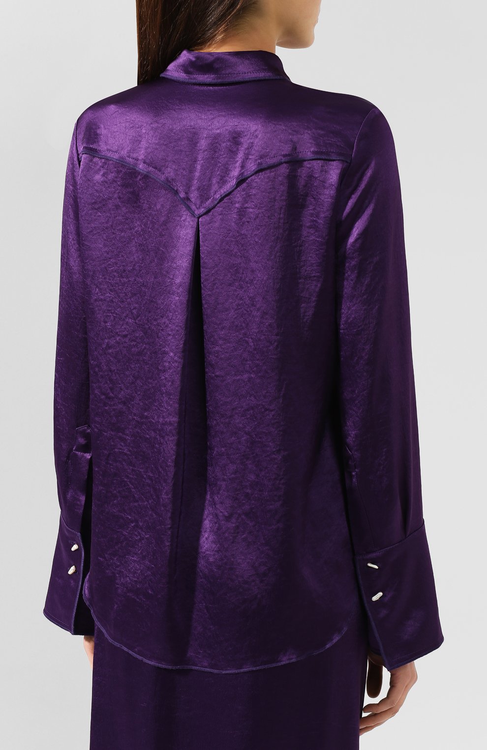 Блузка NANUSHKA, арт. MANDINE_PURPLE_WASHED SATIN, фото 4