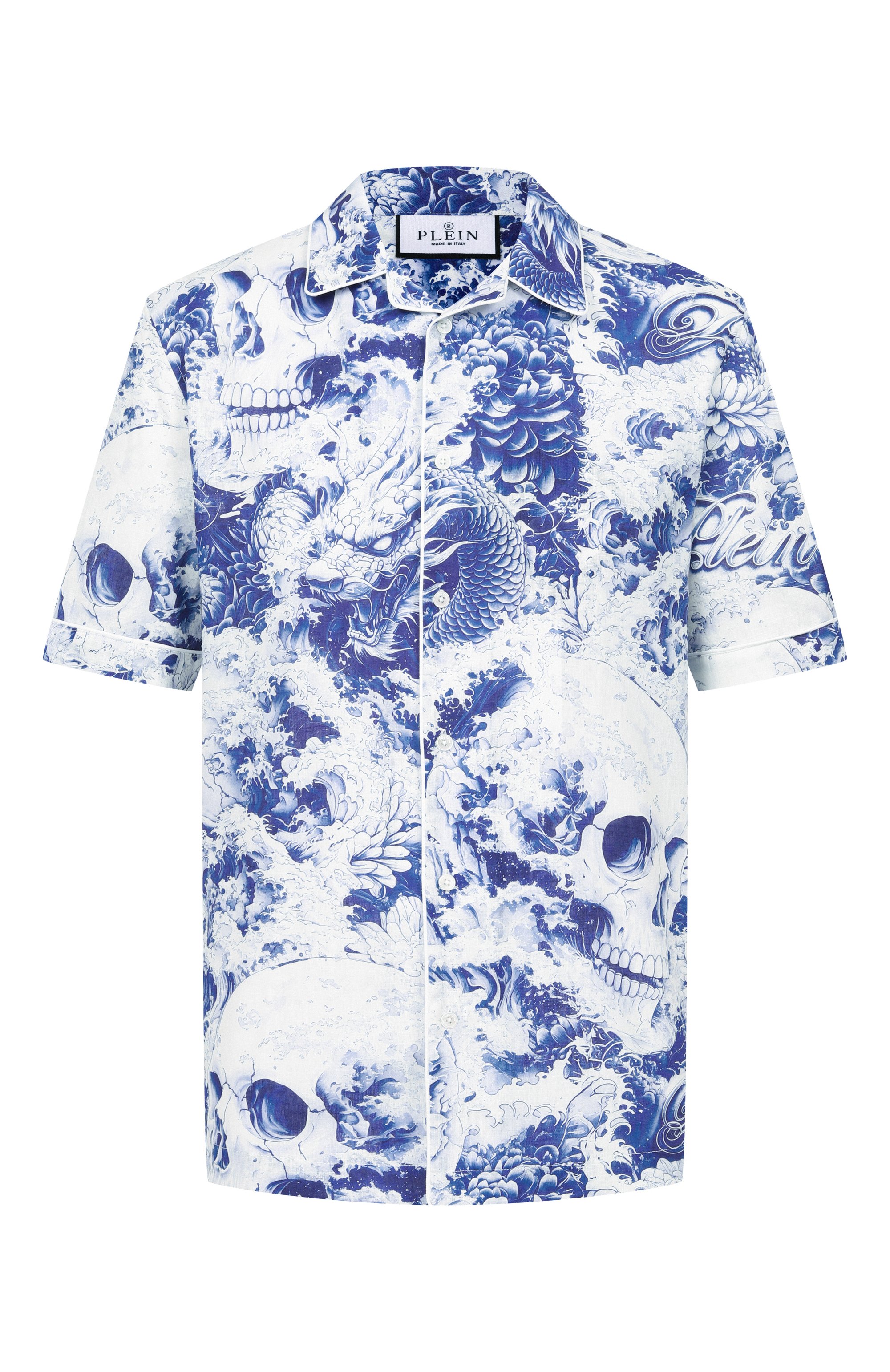 Рубашка изо льна и хлопка PHILIPP PLEIN, арт. SAFC MRP2551 PTE003N, фото 1