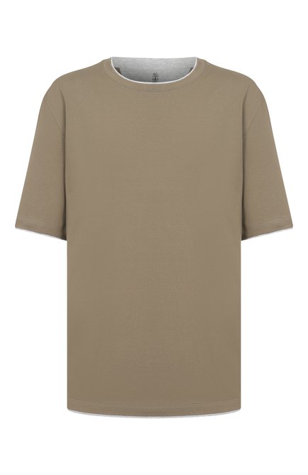 Мужская хлопковая футболка BRUNELLO CUCINELLI, арт. M0B137427