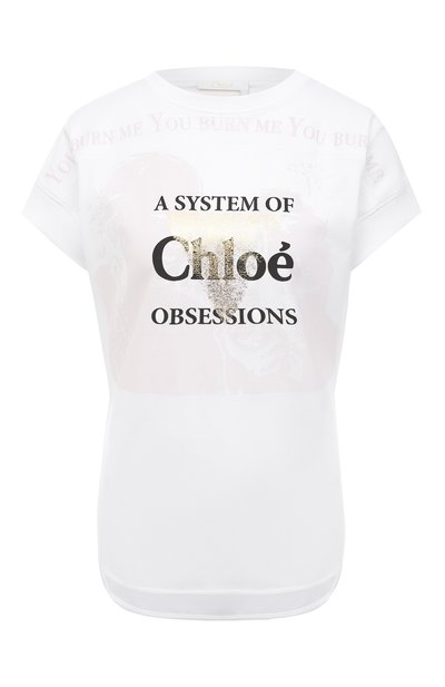 Женская хлопковая футболка CHLOÉ, арт. CHC20AJH07288