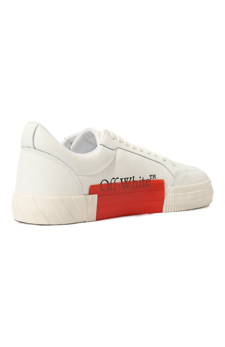 Мужские кожаные кеды low vulcanized OFF-WHITE белого цвета, арт. 0MIA085C99LEA0020101WHITE | Фото 5 (Материал сплава: Проставлено; Стили: Классический; Материал утеплителя: Без утеплителя; Материал внутренний: Текстиль; Подошва: Массивная; Драгоценные камни: Проставлено)