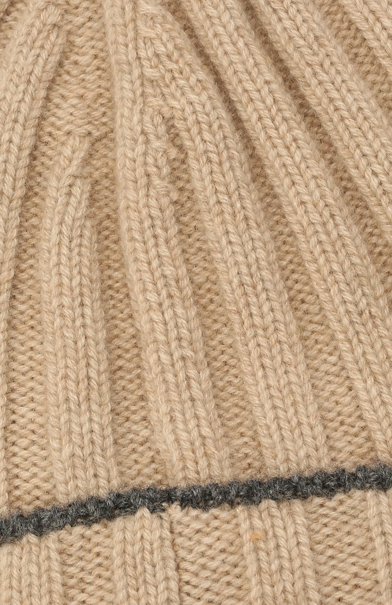 Мужская кашемировая шапка BRUNELLO CUCINELLI бежевого цвета, арт. M2240900 | Фото 3 (Материал: Кашемир, Шерсть, Текстиль; Кросс-КТ: Трикотаж; Нос: Не проставлено)