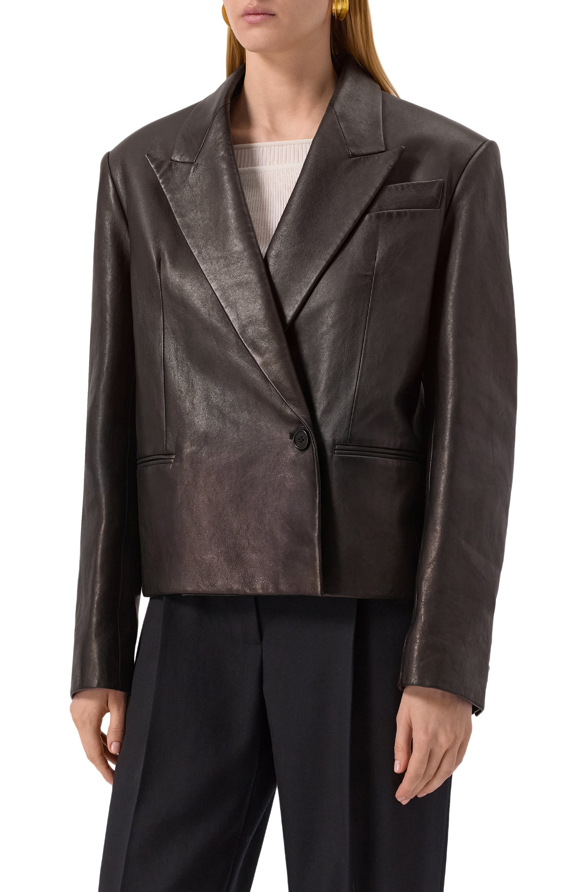 Кожаная куртка KHAITE, арт. 6147729/T0NNI, фото 3