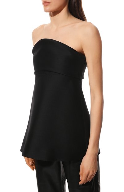 Топ из шерсти и шелка TOTEME черного цвета по цене 48750 руб., арт. 221-742-714, фото 3 Топ из шерсти и шелка TOTEME, арт. 221-742-714, фото 3