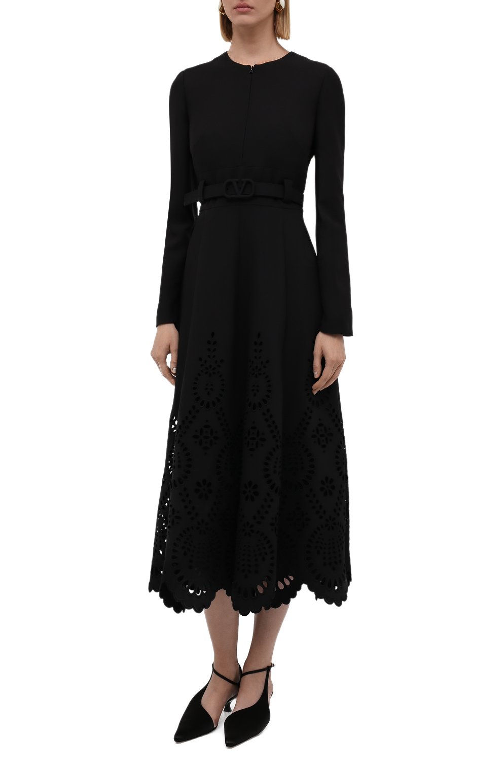 Платье из шерсти и шелка VALENTINO, арт. WB3VAW636GR, фото 3