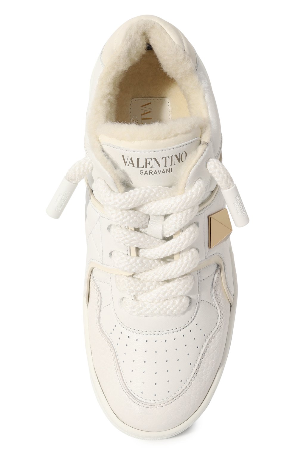 Кожаные кеды one stud VALENTINO, арт. 3W2S0FQ4TWJ, фото 6