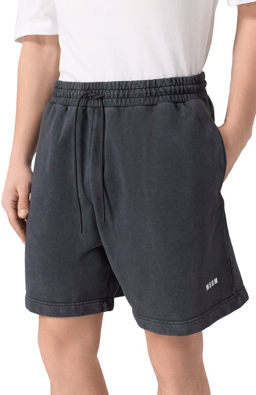 Хлопковые шорты MSGM 4040MB71SE/267092 Серый  4040MB71SE/267092 Фото 3