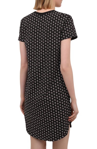 Хлопковая сорочка CALVIN KLEIN черного цвета по цене 5810 руб., арт. QS6358E, фото 4 Хлопковая сорочка CALVIN KLEIN, арт. QS6358E, фото 4