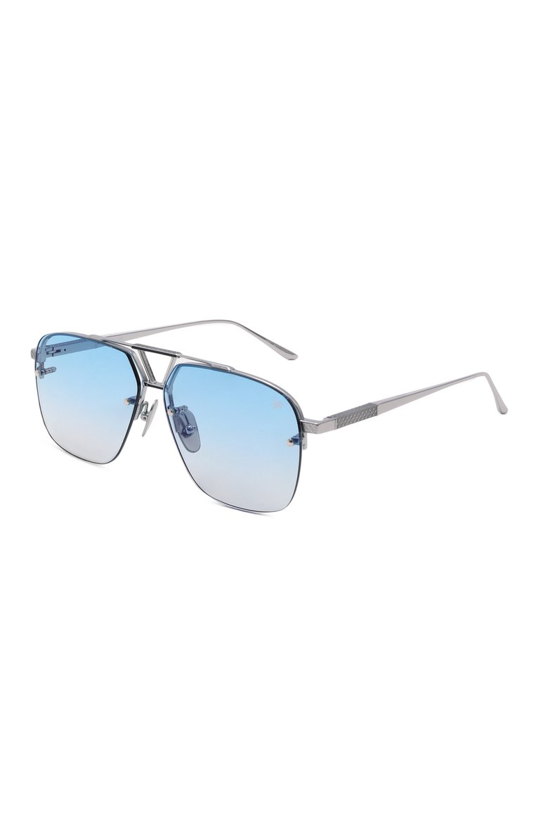 Женские солнцезащитные очки VINTAGE FRAMES голубого цвета, арт. FALC0N WHITE G0LD/PASTEL BLUE | Фото 1 (Нос: Не проставлено; Региональные ограничения белый список (Axapta Mercury): Не проставлено; Тип очков: С/з; Материал: Металл; Кросс-КТ: С/з-унисекс; Очки форма: Авиаторы; Оптика Гендер: оптика-унисекс)