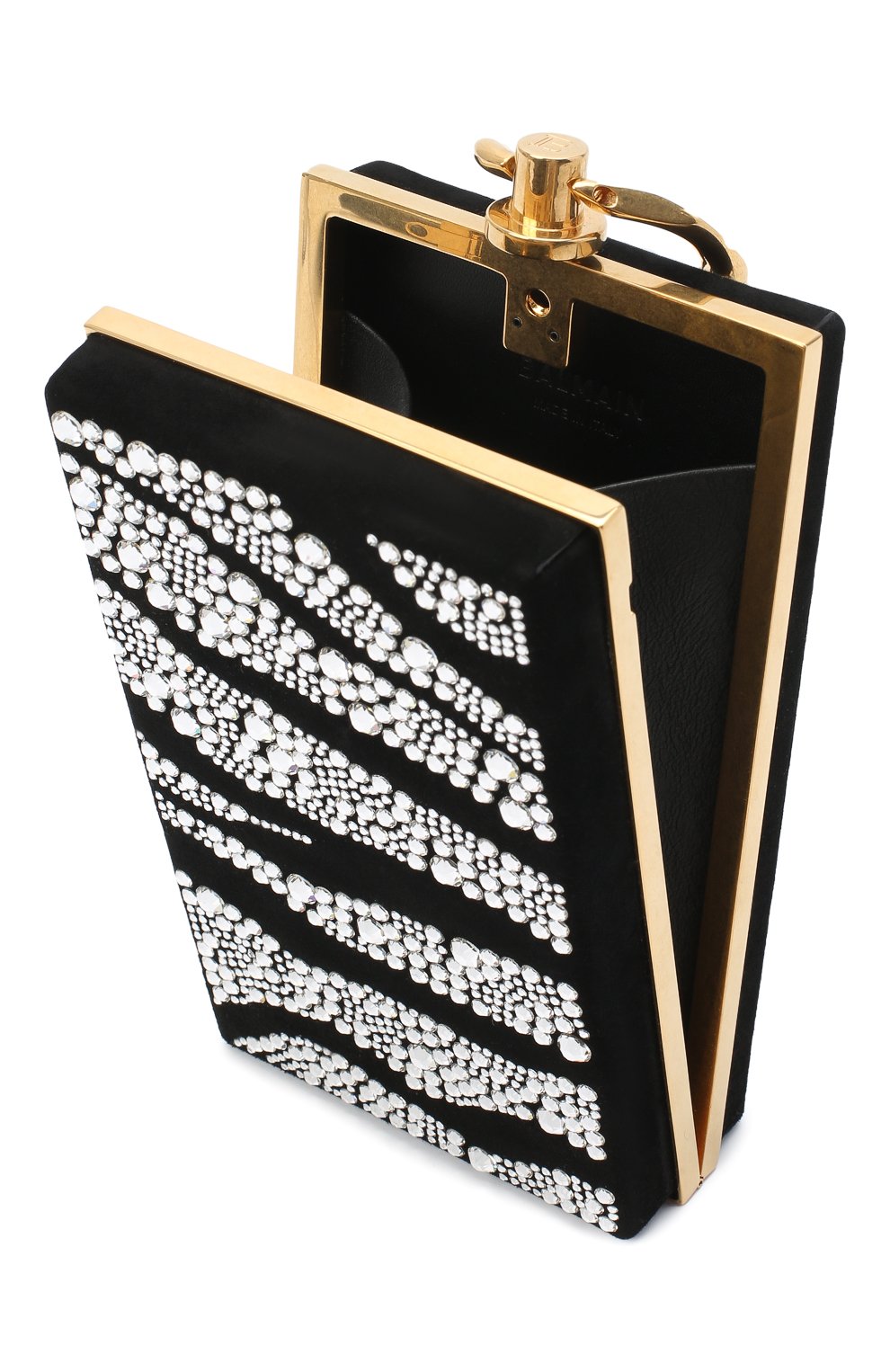 Клатч BALMAIN черно-белого цвета по цене 322000 руб., арт. UN1S460/AVZS, фото 4 Клатч BALMAIN, арт. UN1S460/AVZS, фото 4